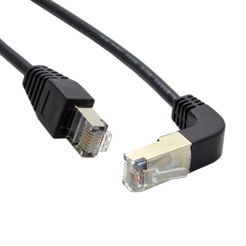 Патч соединитель MLLSE для прямого кабеля длиной 50 см под углом 90 D 8P8C STP Cat 5e Lan