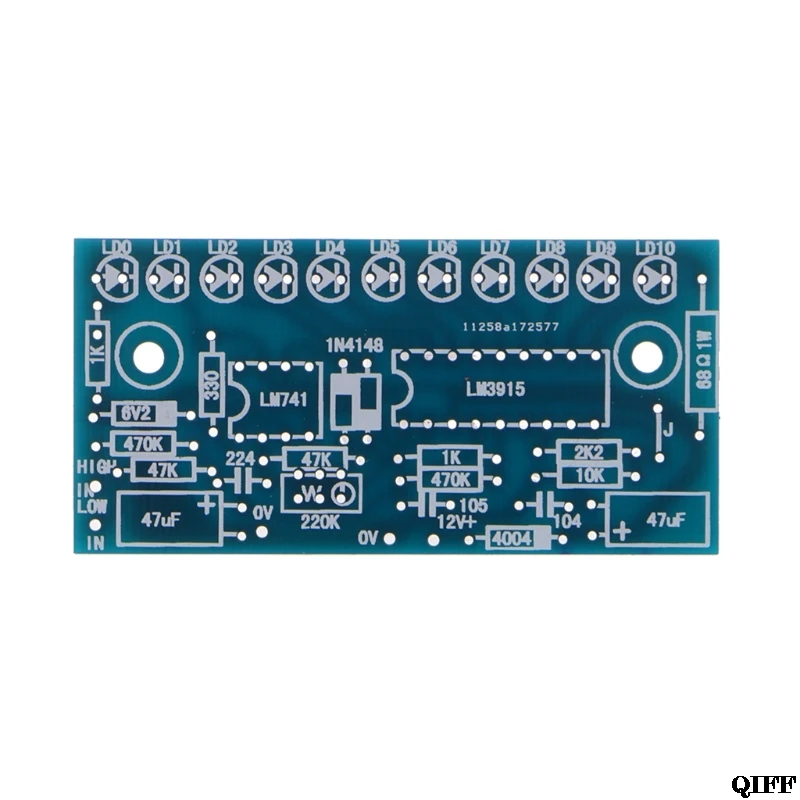 Прямая поставка и оптовая продажа LM3915 10 светодиодный индикатор уровня звука DIY VU