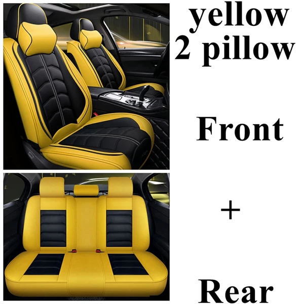 yellow luxury Автомобильные чехлы на сиденья для Audi a1 a3 a4 a5 a6 a7 a8 a4L a6L q2 q3 q5 q7 a4 b8 a4 b6 a3 8p a4 b7 a6 c6 Alfa Romeo 159 Lada granta Веста - Название цвета: yellow luxury