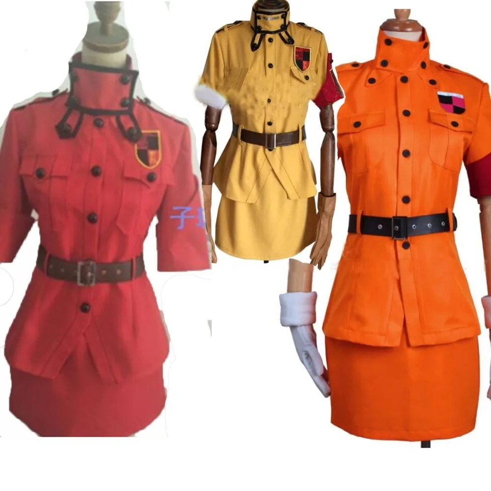 Костюм для косплея Hellsing Seras Victoria матросское платье желтого красного оранжевого
