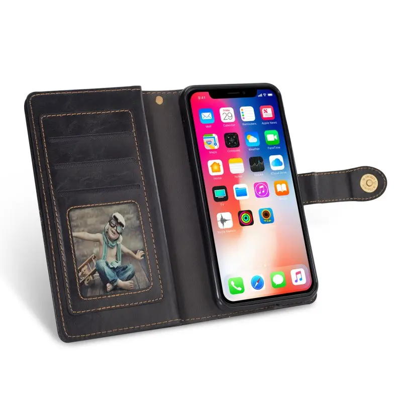 Кошелек чехол для iPhone XS кожаный Винтаж флип-чехол 6 6S 7 8 Plus X XR Max Чехлы держатель