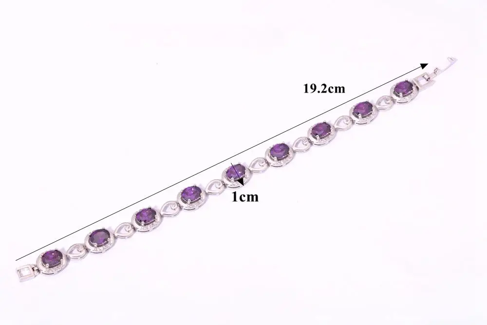 Аметист Кубического Циркония Серебряные Браслеты Оптовая и Розничная Свадебной