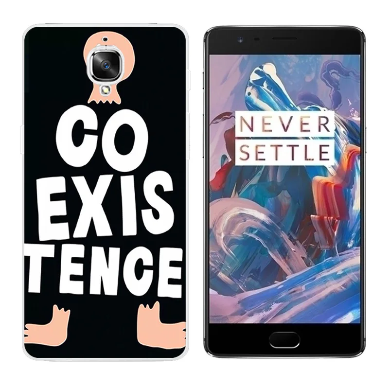 Чехол для Oneplus 3/3t 5 &quot защитный чехол задней панели телефона 3t черный с буквенным
