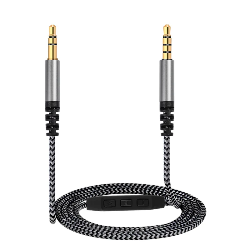 

Headphone connector AUX audio cable 3.5mm to 3.5 male to male stereo oxygen-free copper wire headphone amplifier car MP3 DVD