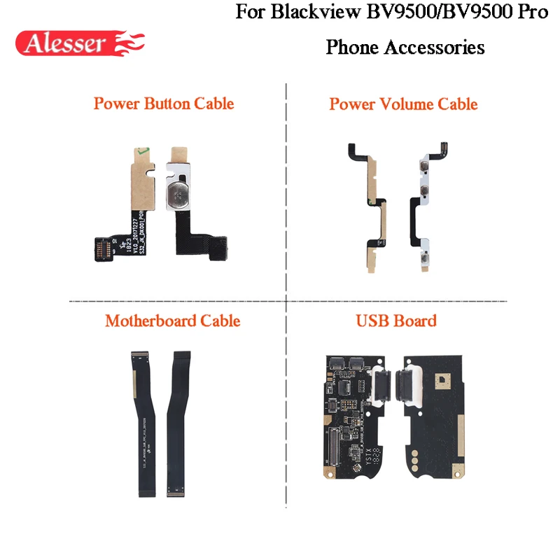 Alesser для Blackview BV9500 USB плата кнопка питания кабель для Blackview BV9500 Pro Материнская плата FPC кабель питания объемный кабель