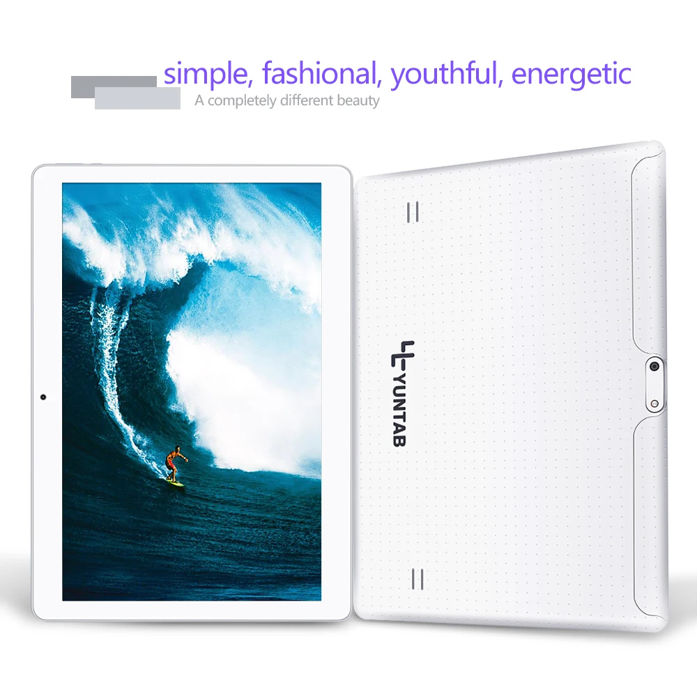 YUNTAB 10,1 дюймов K107 3g планшетный ПК Android 5,1 четырехъядерный 1280*800 Двойная камера 0.3MP+ 2MP 1 Гб+ 16 Гб Две sim-карты планшет(белый