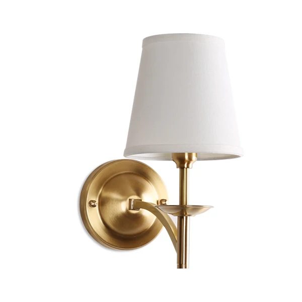 Современный светодиодный абажур из ткани декоративная железная настенная лампа