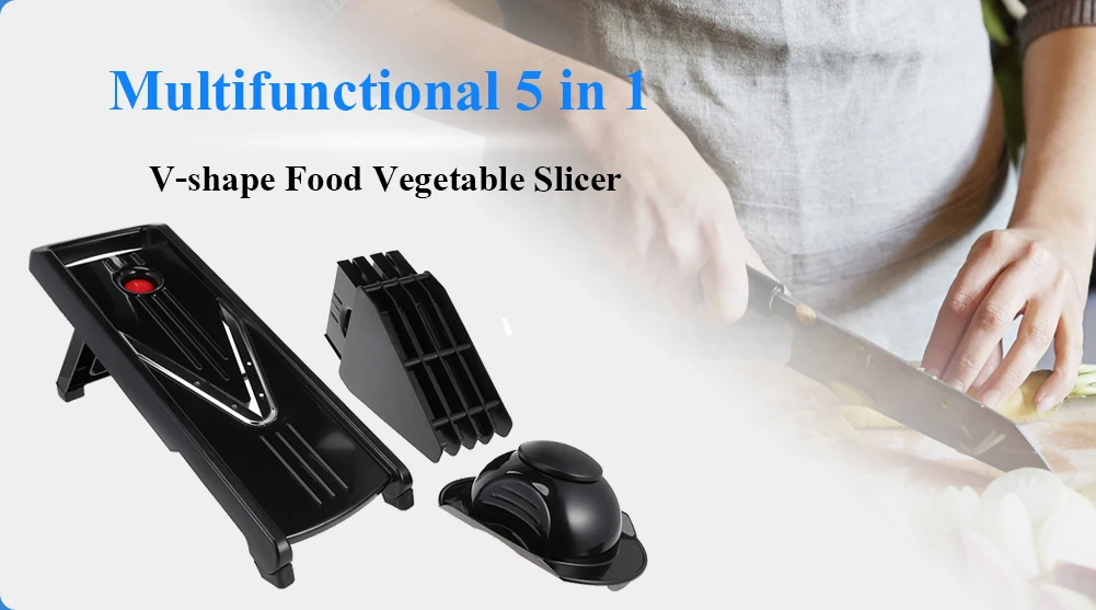 5 в 1 V-shape овощерезка лимон Картофель чип резак измельчитель морковки еда фрукты овощи многофункциональный инструмент простой дизайн