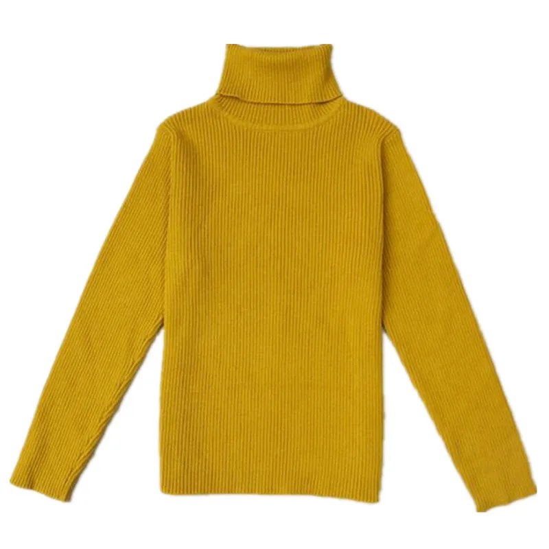 Funfeliz/Детский свитер из 100% хлопка с высоким воротником и длинными рукавами для