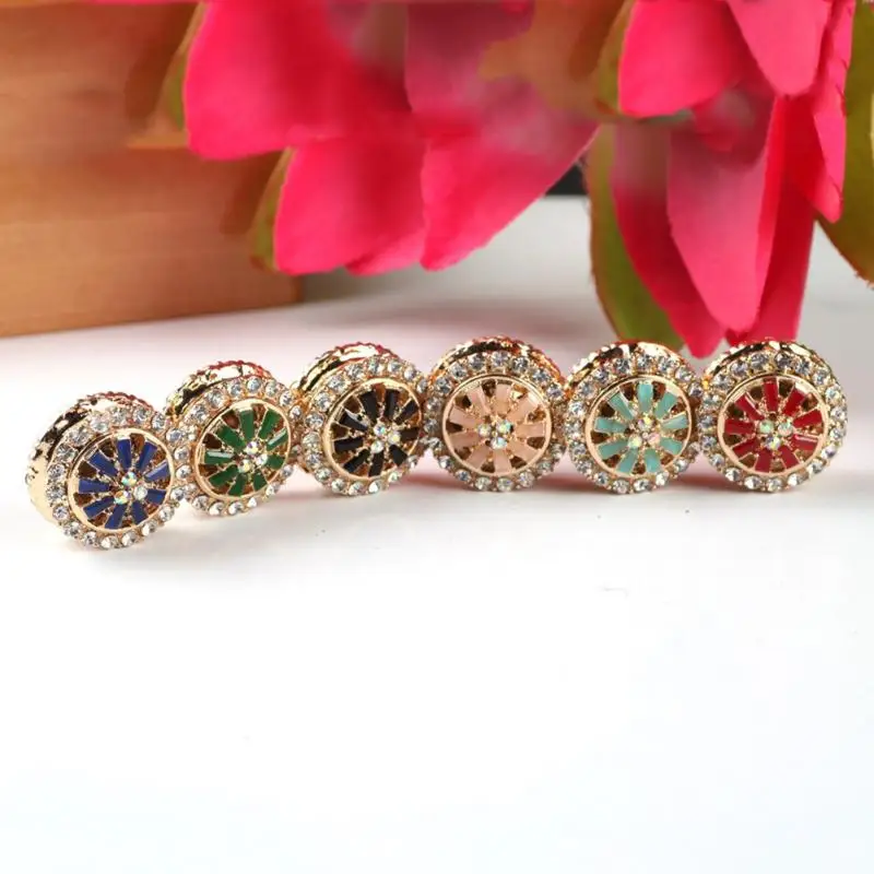 Женская мода Винтаж Цветочный магнит брошь мусульманский шарф Пряжка хиджаб