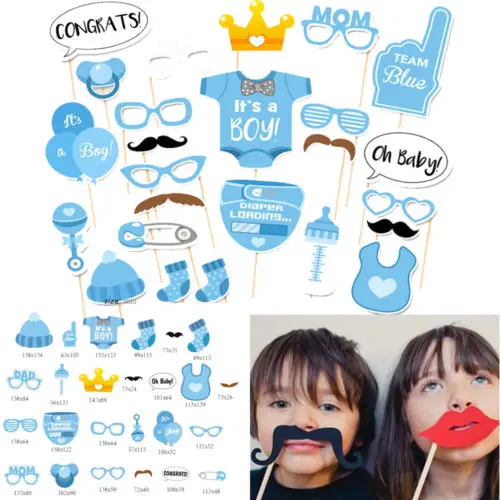 

Photo Booth Props Baby Shower Newborn Party Birthday Photography Decor Supplies