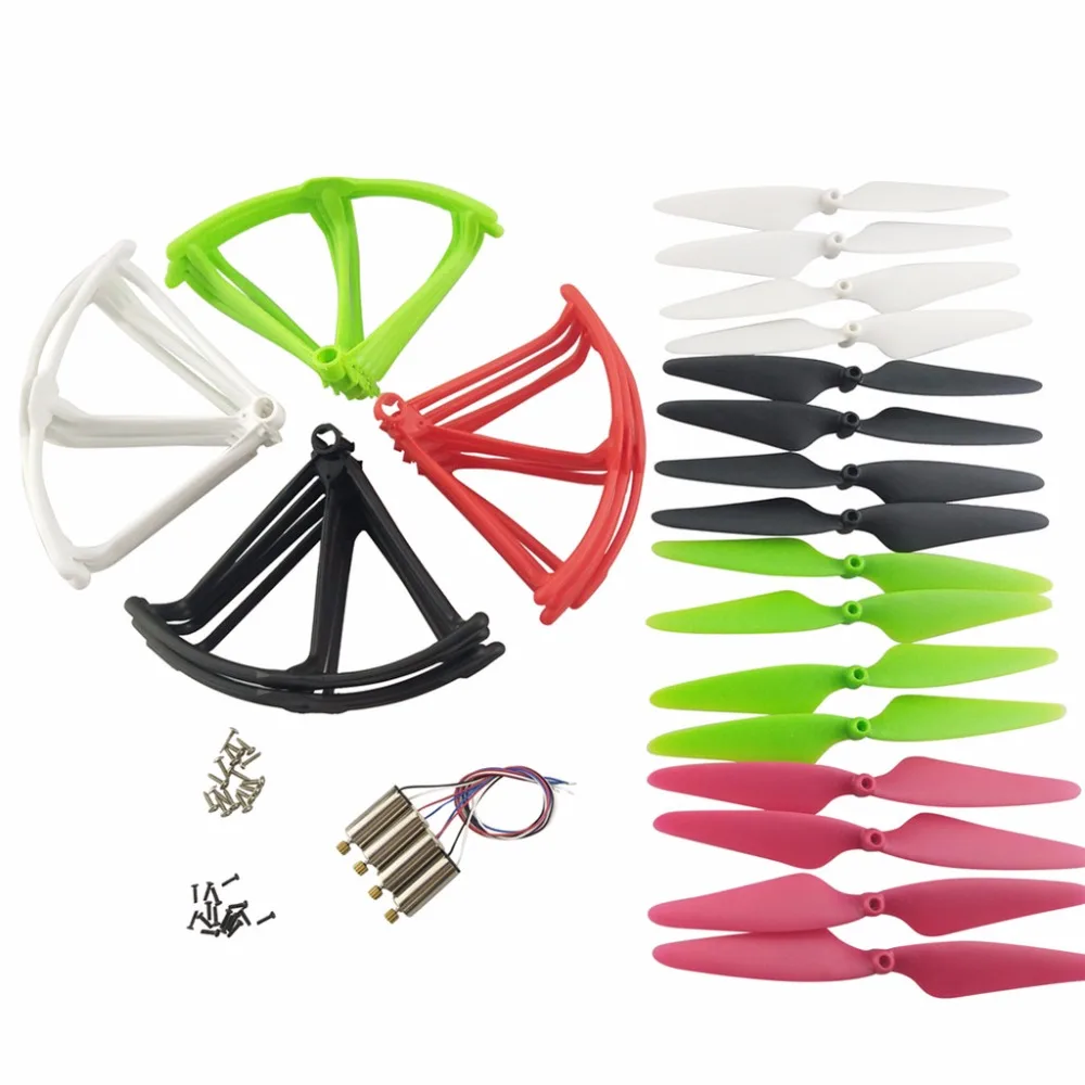 16 пропеллеров + защитных колец 4 мотора для Hubsan X4 H502S H502E H502T H507A H216A|motor for|drone