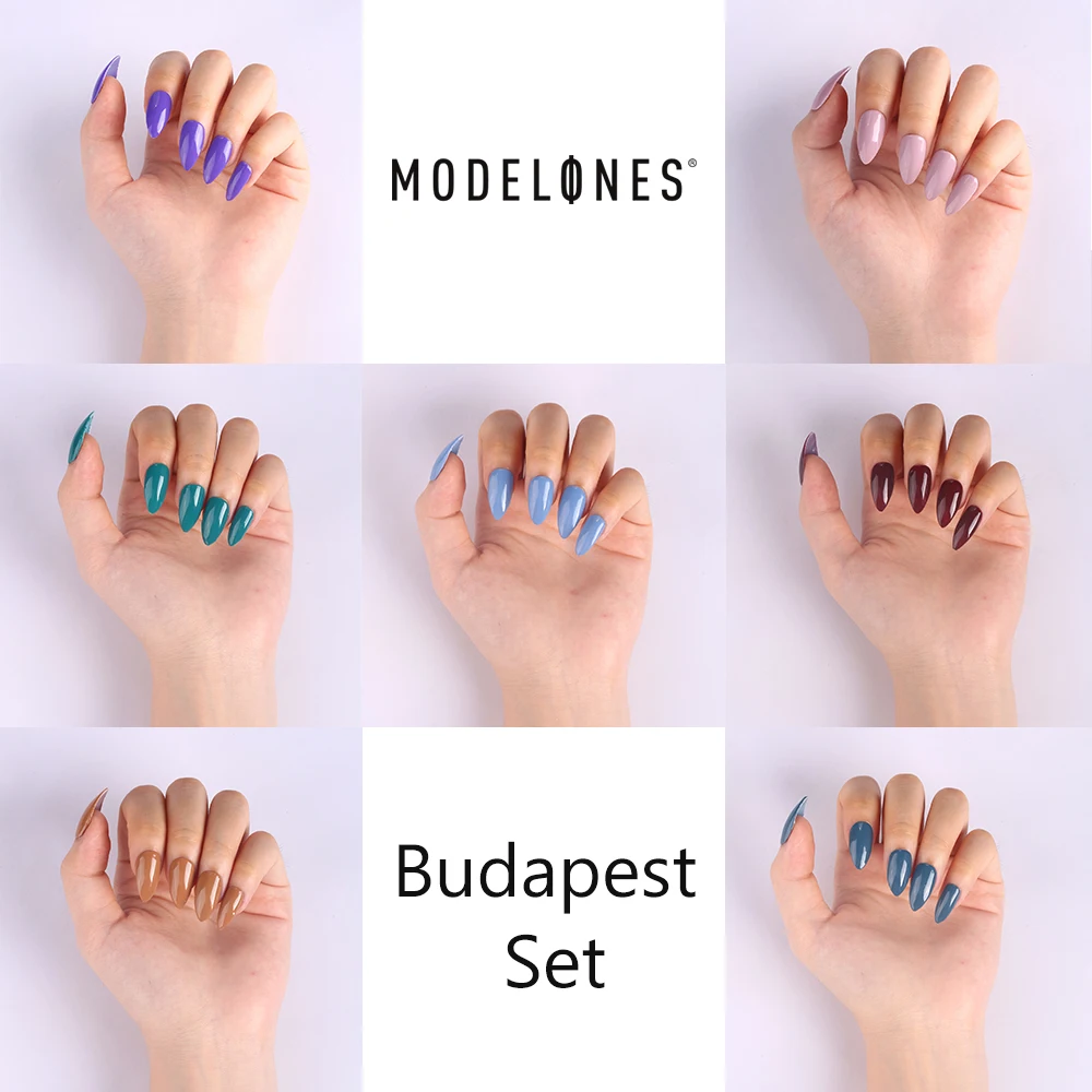 Гель для дизайна ногтей Modelones 7 шт./лот чистый цвет УФ светодиодный лак