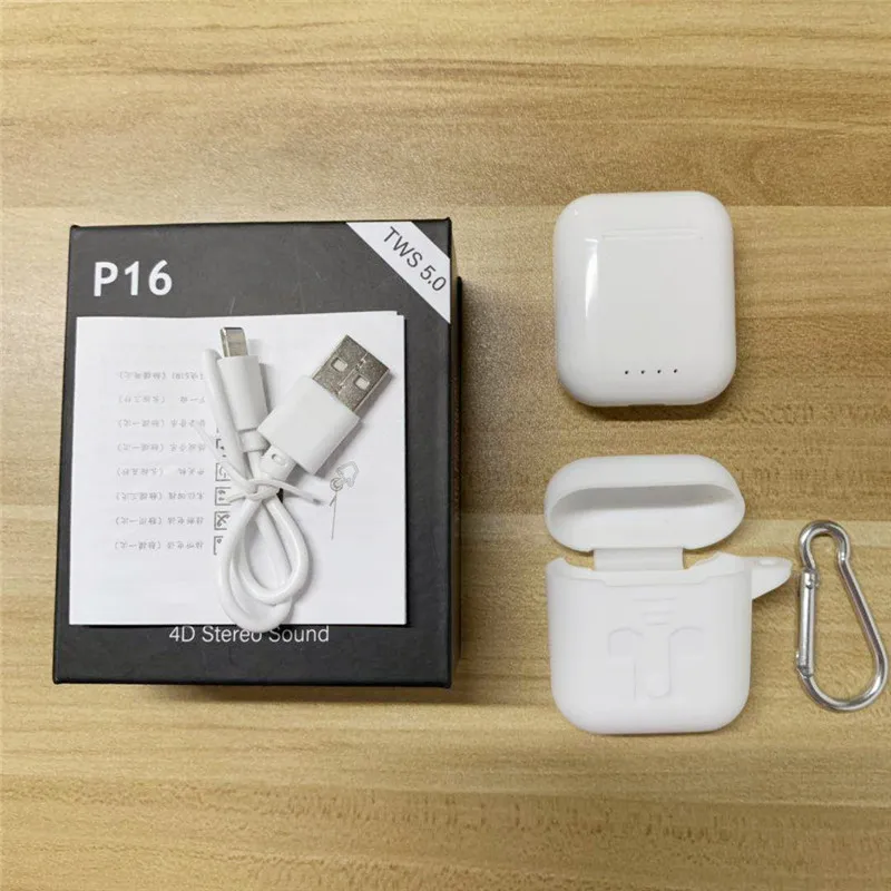 Новинка P16 TWS наушники Bluetooth 5,0 беспроводные наушники Поддержка беспроводной зарядки 4D Стерео гарнитуры для Iphone VS i10 i11 i18