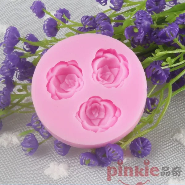 Розовый акриловый цветок pinki силиконовые формы для украшения торта инструменты