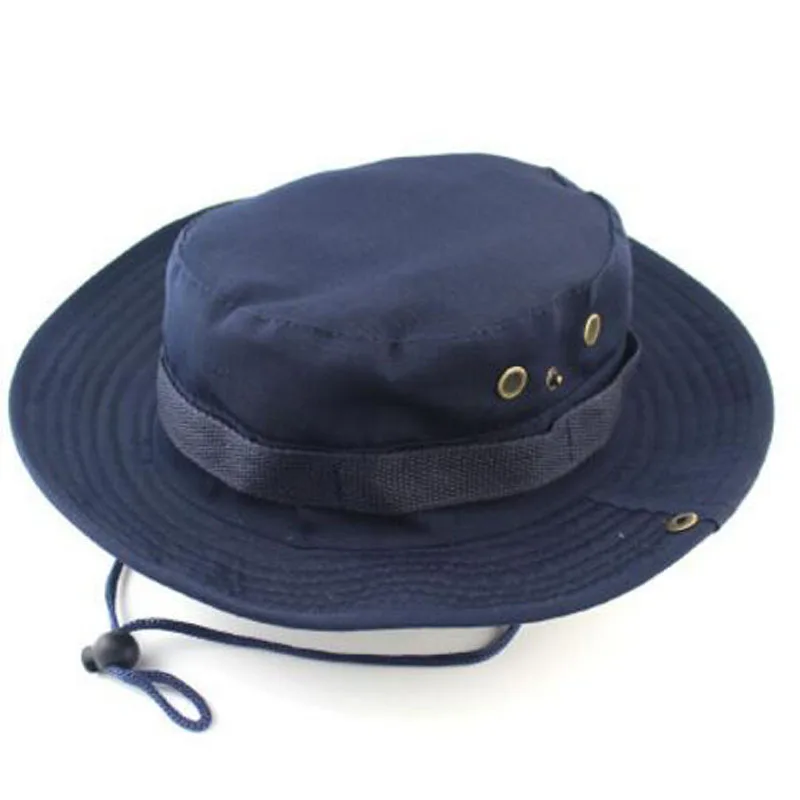Men Women Wide Brim Bucket Hat With String Fishing Cap Military Hunting Hiking Outdoor Sport Caps Fisherman | Спорт и развлечения