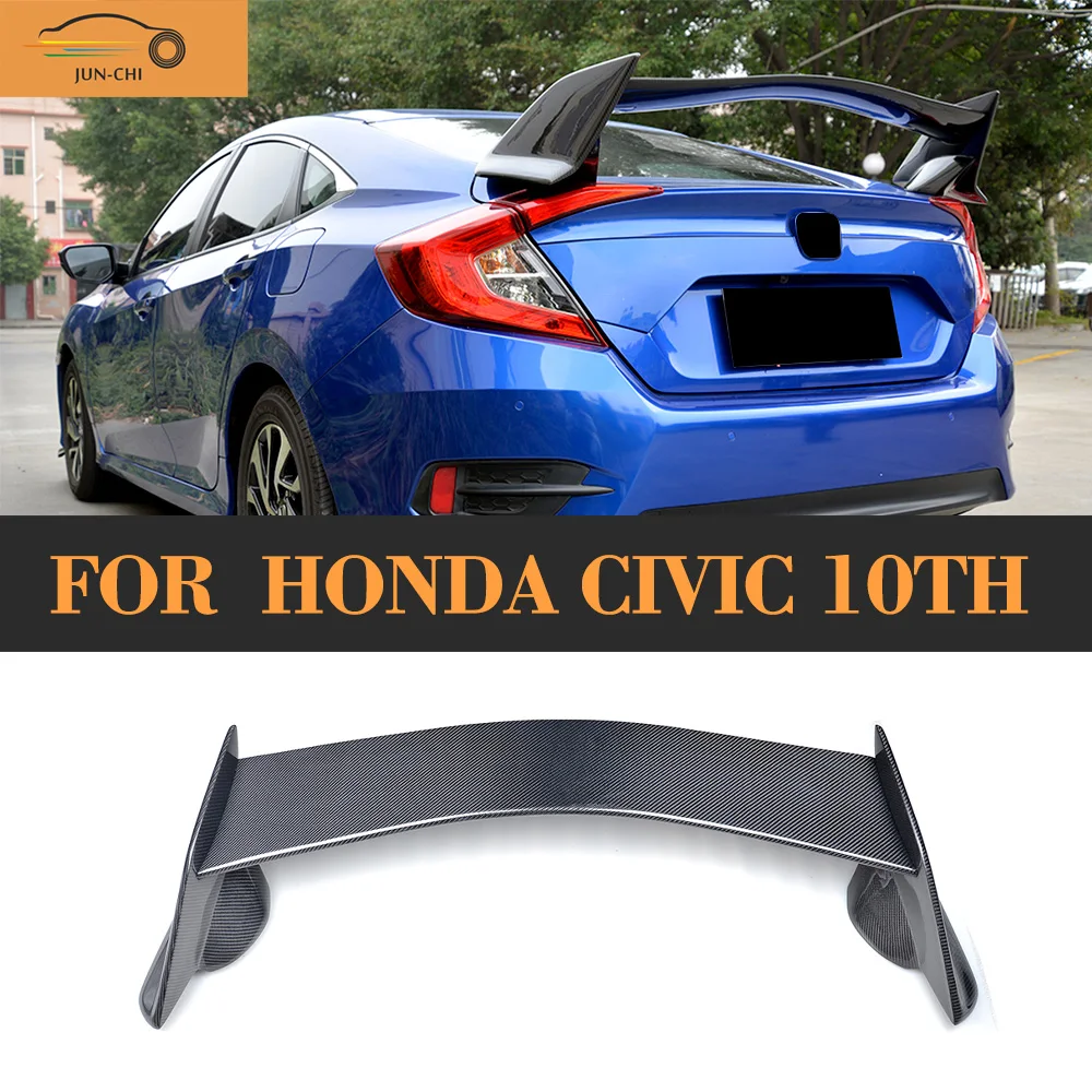 Чехол из углеродного волокна для заднего спойлера ДЛЯ крыла губы Honda CIVIC 10 Седан 4