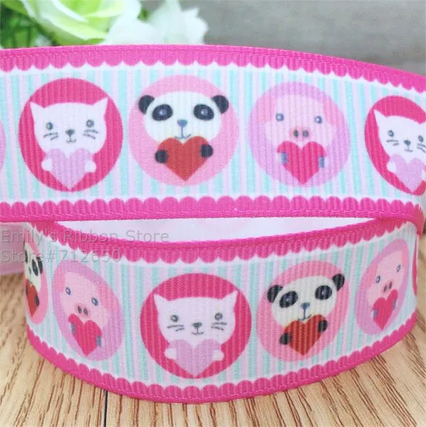 Бесплатная доставка лента в рубчик с принтом панды виде животного бант