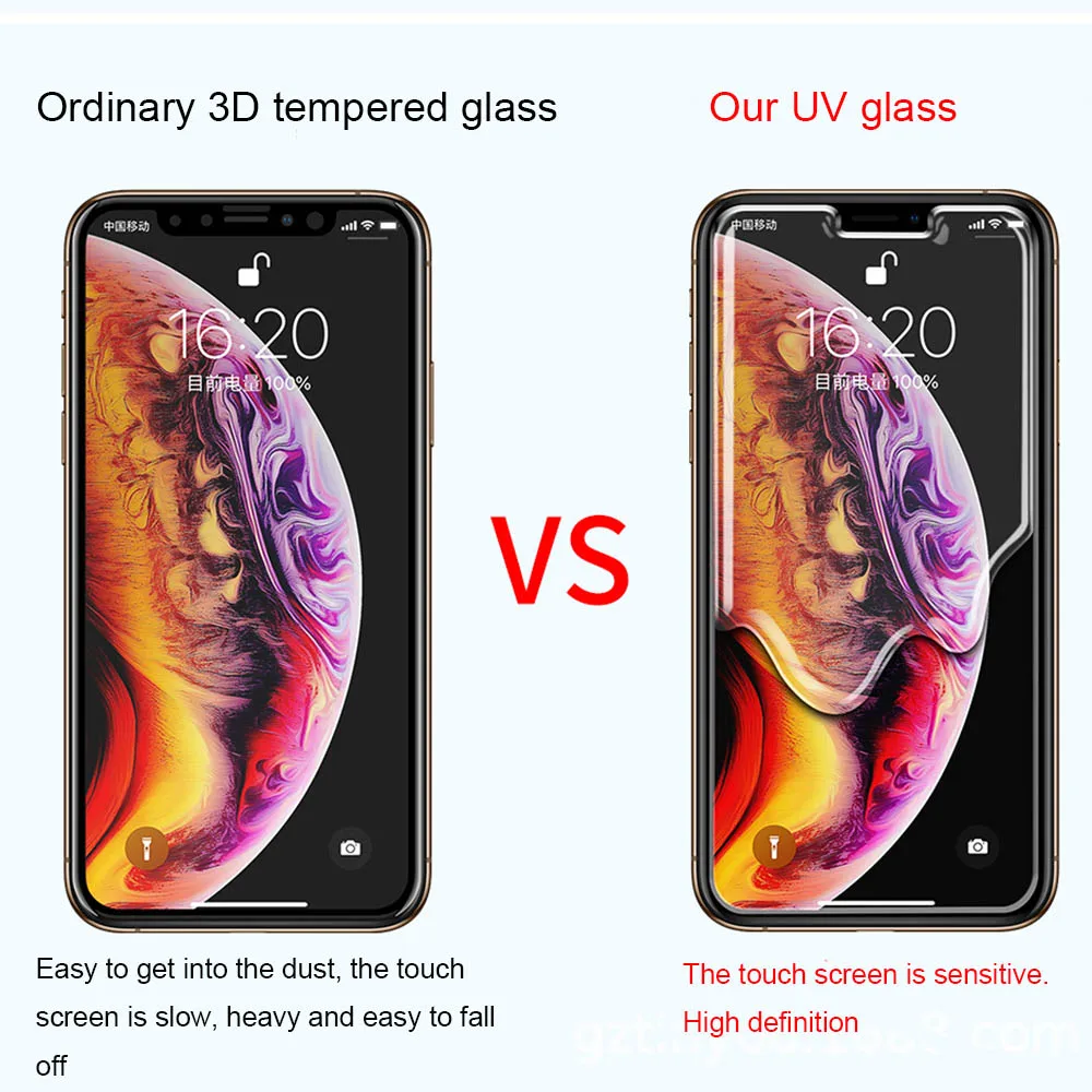 Защитная пленка для экрана Iphone XS Max нано-жидкий полный клей закаленное стекло