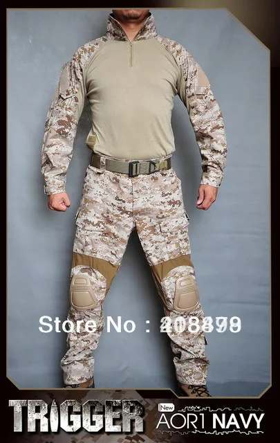 Allwin Тактическая Военная одежда bdu evy Seal AOR1 desert camoufl боевая рубашка + брюки/Военная