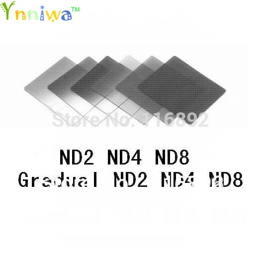 

6pcs color filter ND2 ND4 ND8 + Gradual ND2 ND4 ND8 filter set f cokin p