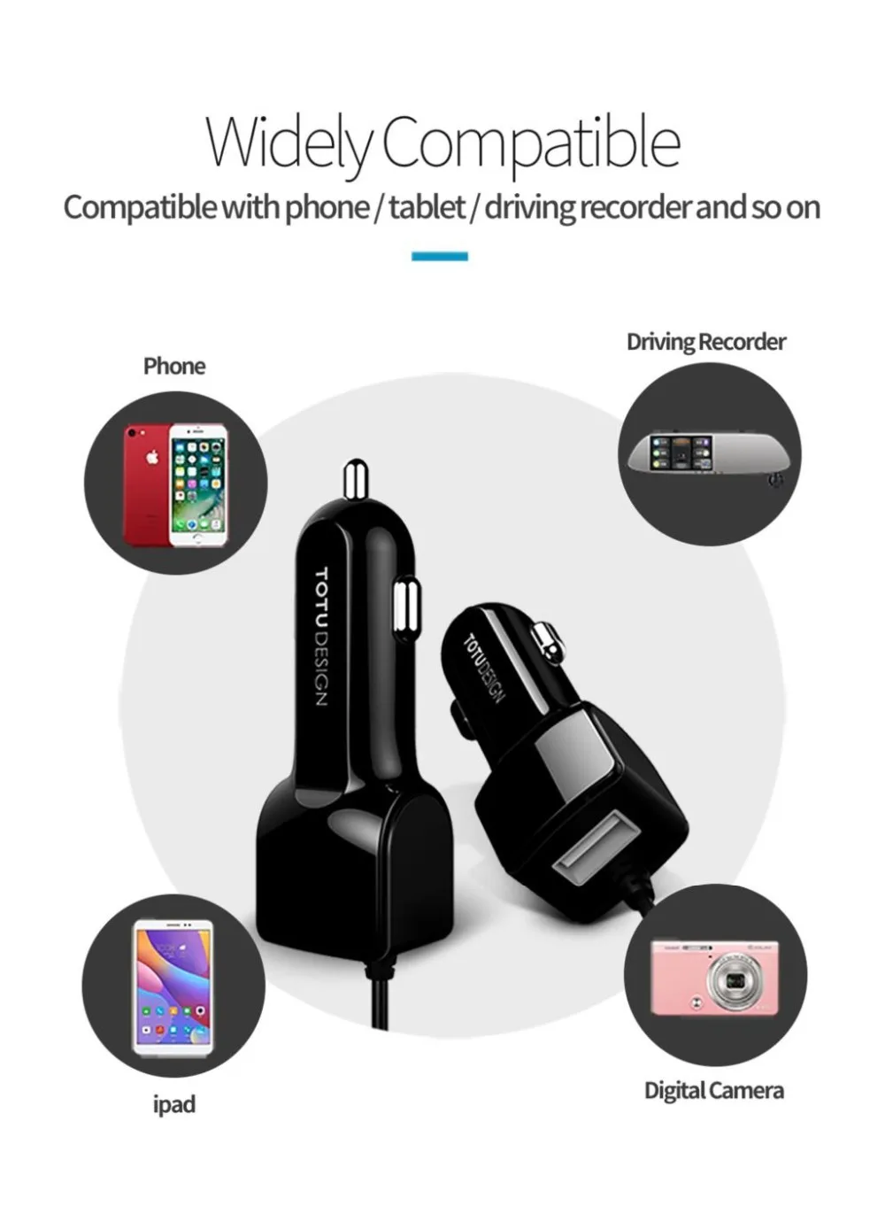 TOTU автомобильное зарядное устройство 3 в 1 адаптер для быстрой зарядки Micro usb type C пружинный кабель для мобильного телефона автомобильное зарядное устройство для samsung iPhone 8 7 Plus