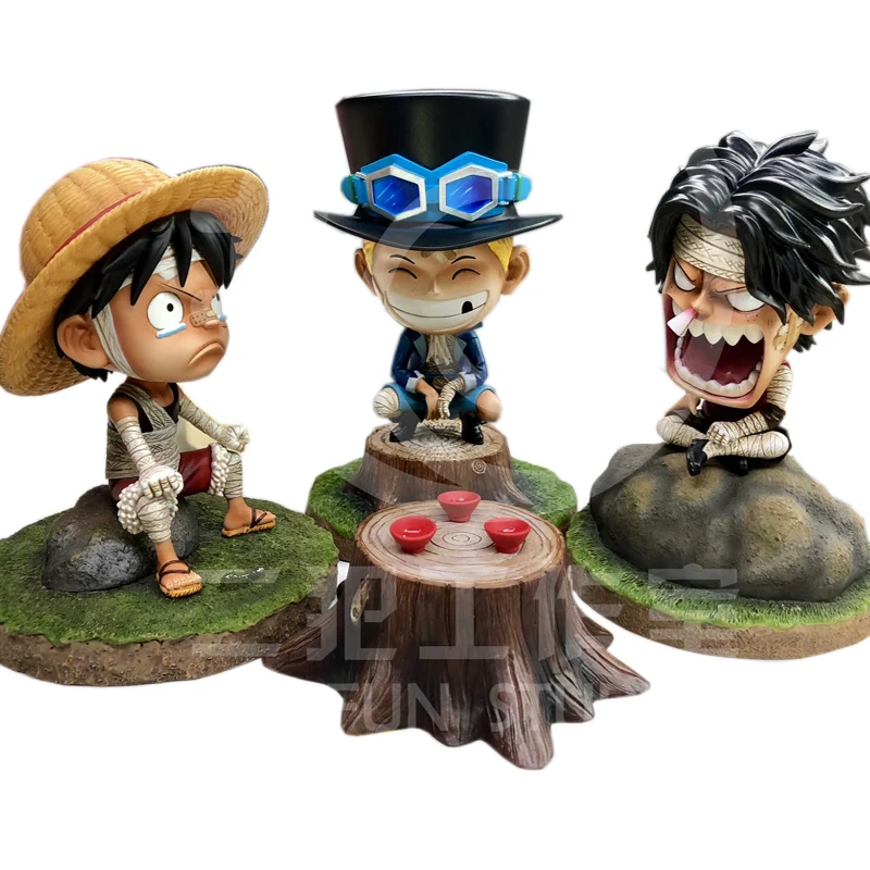 3 шт./компл. Аниме One Piece Luffy Ace Sabo GK ПВХ фигурка 14 см|Игровые фигурки и трансформеры| |