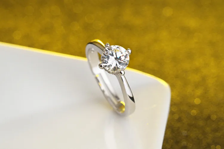 SHNCA Brand Boutique Classic Pure 925 Sterling Silver Wedding Fine Jewelry Ring Fashion Rhinestones Rings For Women Anillos Y046 | Украшения