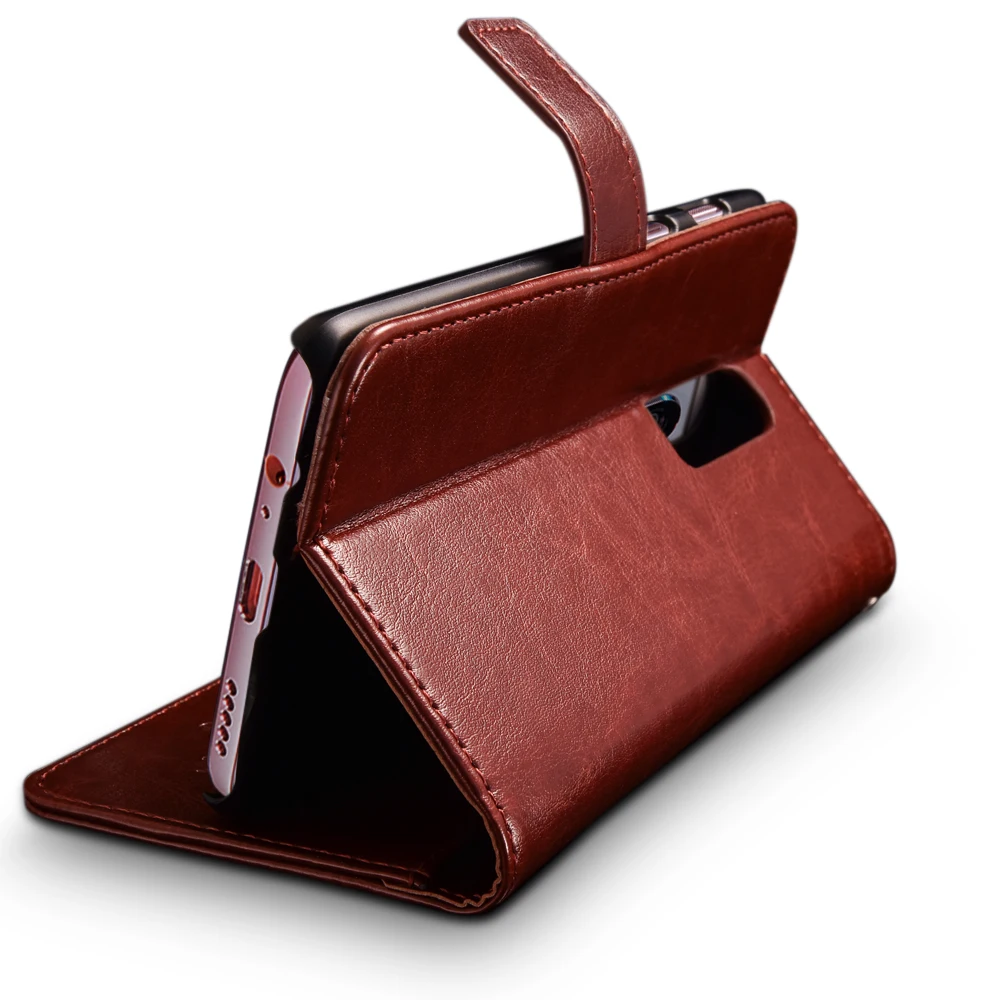 TOMKAS Case For OnePlus 6 PU Leather Wallet Card Retro Commerce Phone Cases Slot Cover Coque |