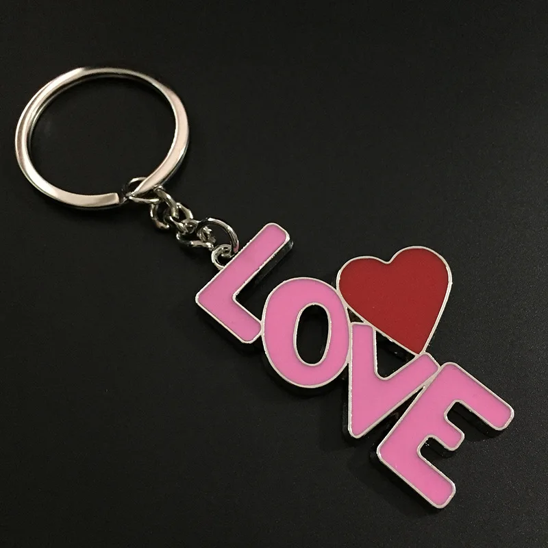 Брелок сердце любовь брелок на ключи в форме буквы автомобиля металлический