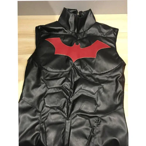 vest Бэтмен красный капюшон Косплей Костюм Джейсон Тодд Хэллоуин косплей кожаная куртка пальто брюки индивидуальный заказ - Цвет: vest