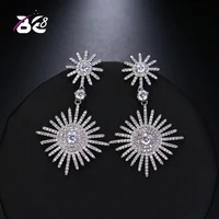 be 8 brand 2018 new fashion double size sun flowers shape drop earrings vintage jewelry for women gifts e484