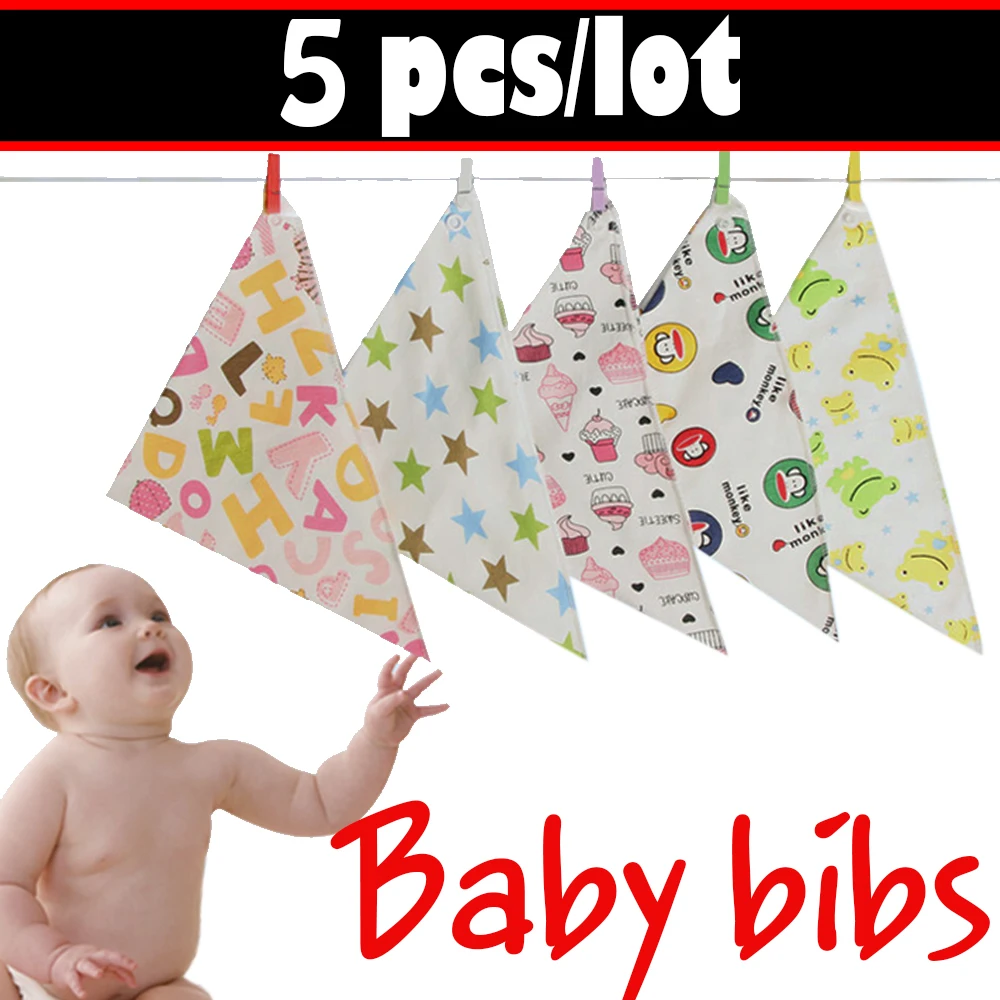 Слюнявчик детский мягкий треугольный нетоксичный из шт./упак. хлопка 5 шт. 100% |