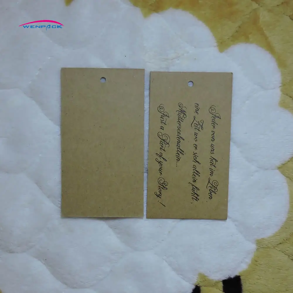 Сделанная на заказ бумажная Подарочная подвесная бирка из крафт