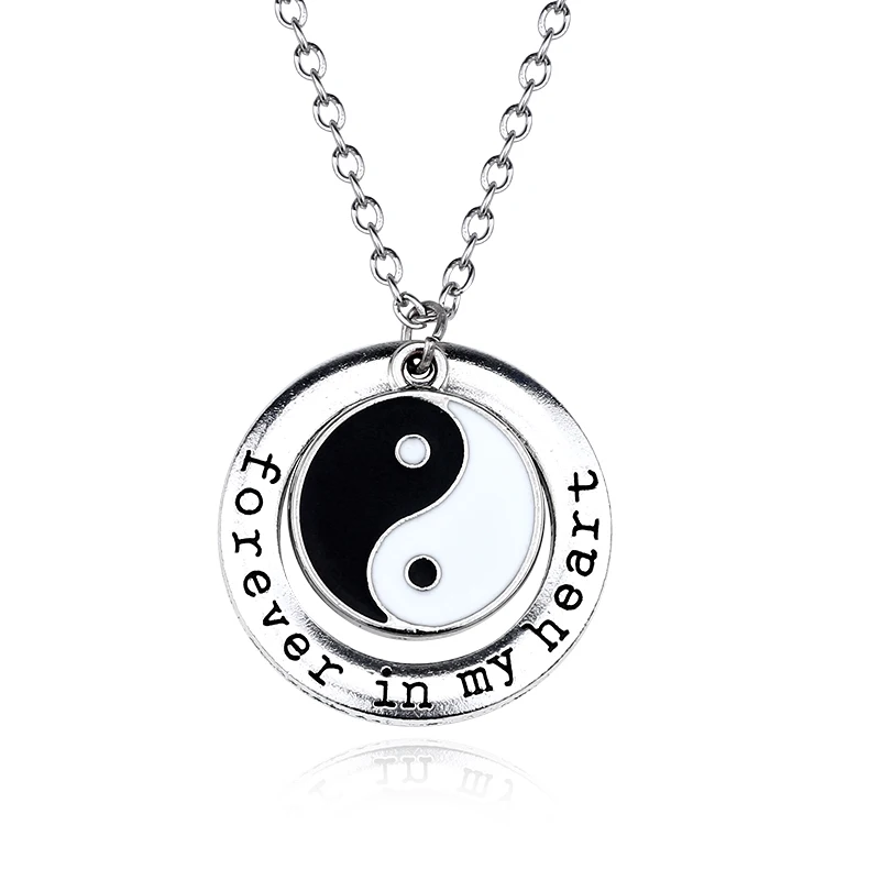 2019 ювелирные изделия для лучших друзей Yin Yang кулон Тай Чи ожерелья Love Forever In My Heart