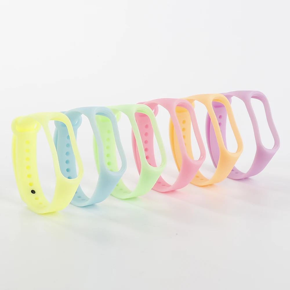 6 цветов Lu mi nous сменный силиконовый ремешок для Xiaomi mi Band 4 3 Watch Band для mi band 3 4 браслет умные аксессуары