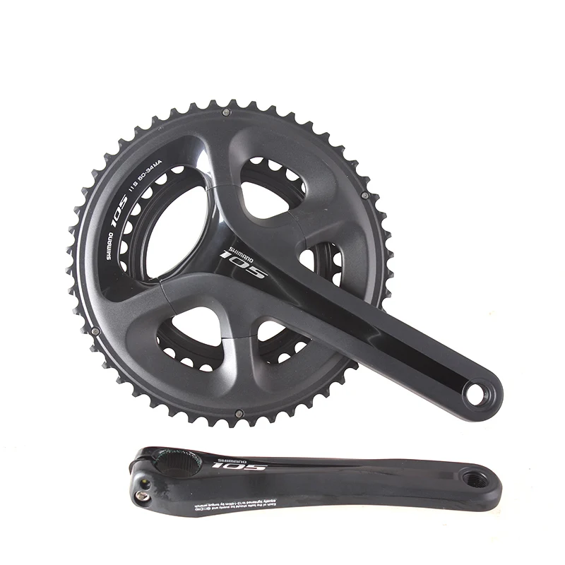 Двойной шатун для езды на велосипеде черный серебристый с BBR60 105 11 SPD 50X34 53 39 170 172 5 |