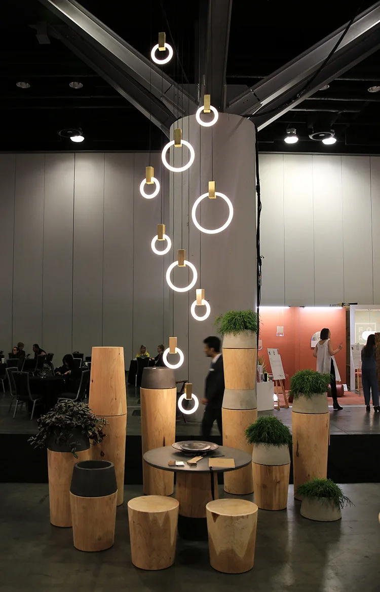 Акриловый СВЕТОДИОДНЫЙ Кольцо интерьер подвесные светильники Современные падение для бара арт Спальня