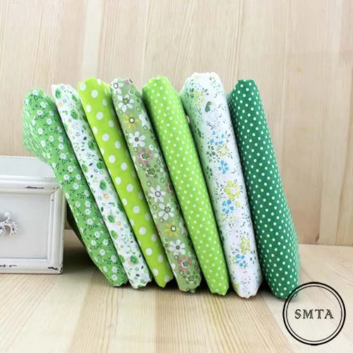 y2072 SMTA 7 шт. 50 см X48cm-50cm простой тонкий лоскутный хлопок Добби ткань цветочные серии Синий Шарм четверти набор для шитья - Цвет: y2072