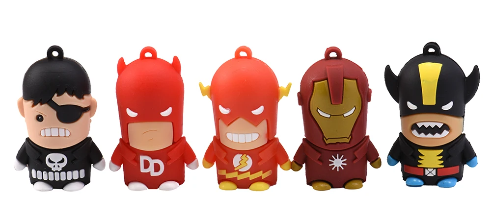 JASTER USB 3,0 мультяшный Супермен Spiderman Бэтмен Капитан Америка силиконовый USB флеш-накопитель 64GB 4GB16GB 32GB USB