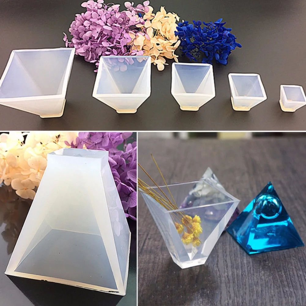 1 шт. белая треугольная пирамида силиконовая форма сделай сам декоративные