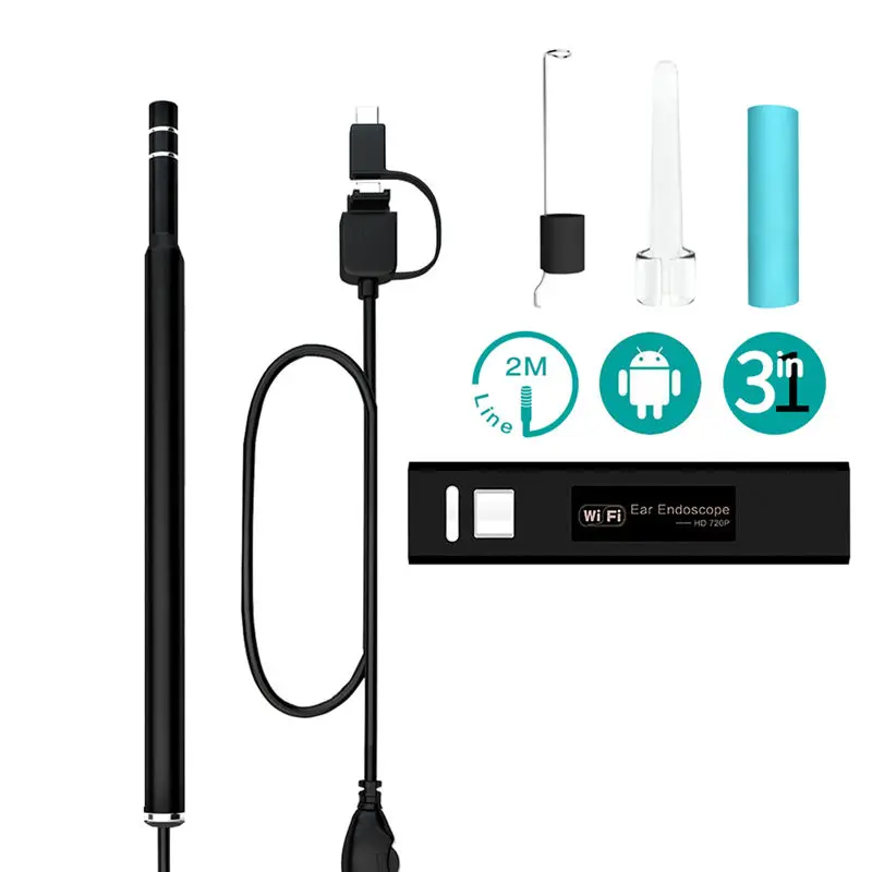 DOITOP HD визуальный инструмент для чистки ушей мини камера otoscope уход за ушами USB