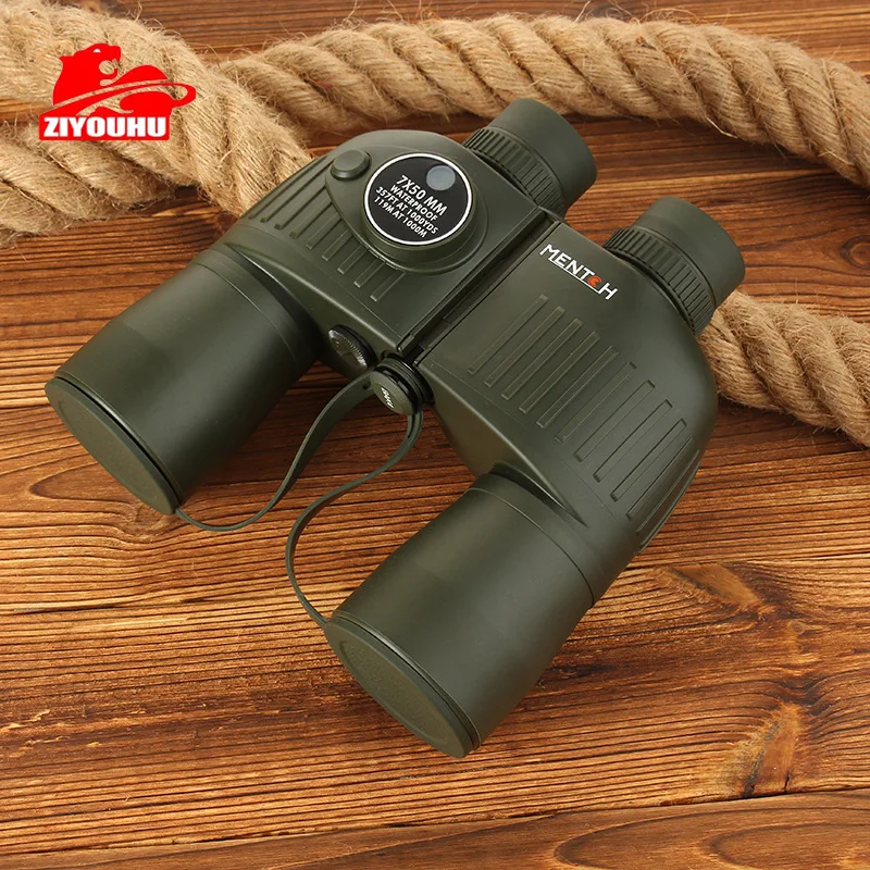 Тактический Военный бинокль ZIYOUHU 7x50 компас дальномер HD телескоп