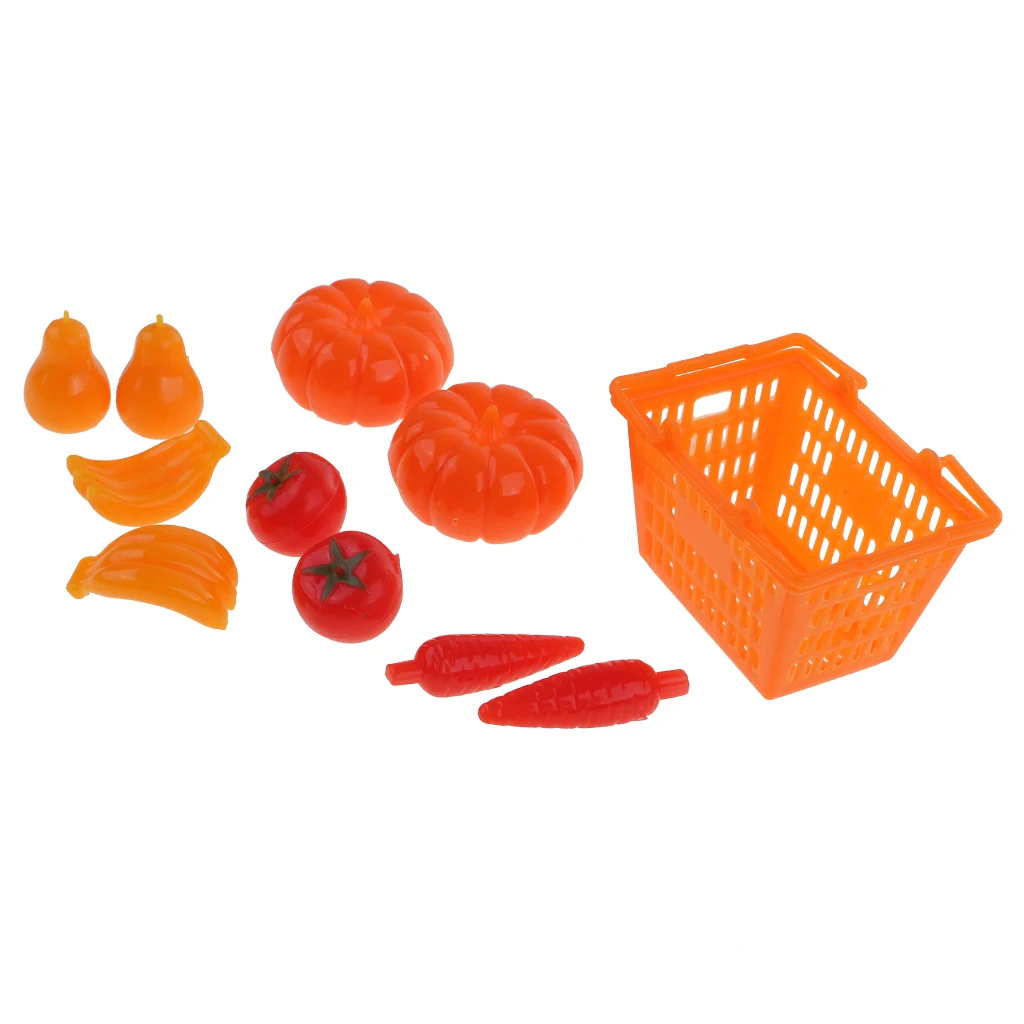 Новинка 11 штук корзина для покупок фрукты овощи набор хранения кухни кукол