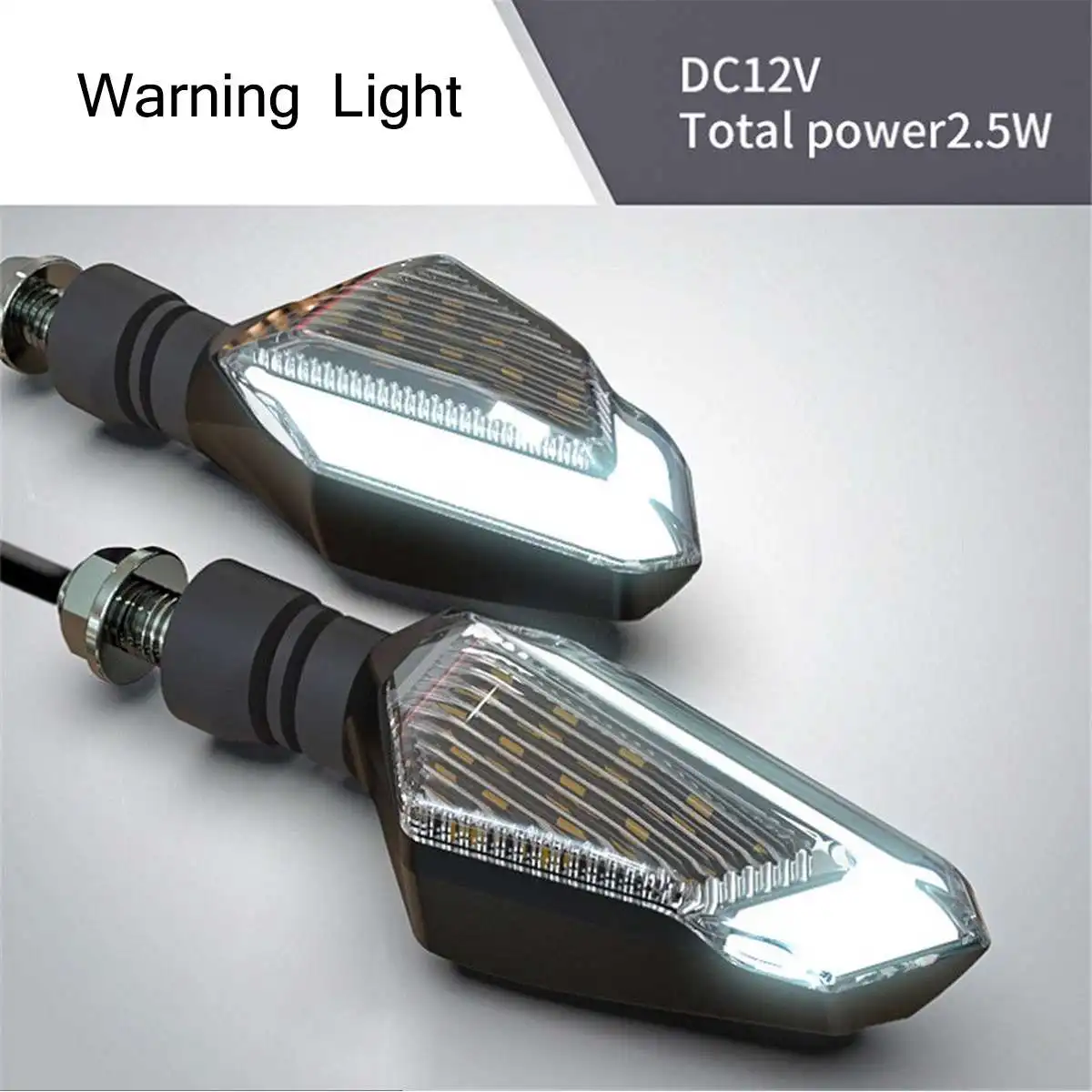 DC12V Светодиодный светильник для мотоцикла с сигналом поворота, светодиодный светильник дневного света, светодиодный светильник