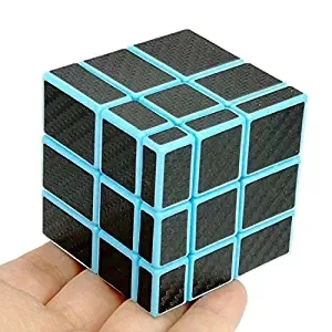 CuberSpeed Fangge зеркальные синие с черными наклейками из углеродного волокна 3x3