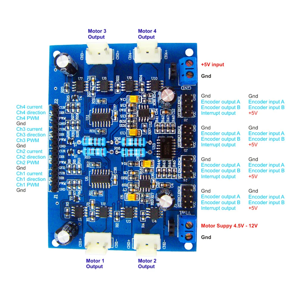 Rover 5 Мотор драйвер платы 4WD DC мотор контроллер для arduino (буксировочный цвет