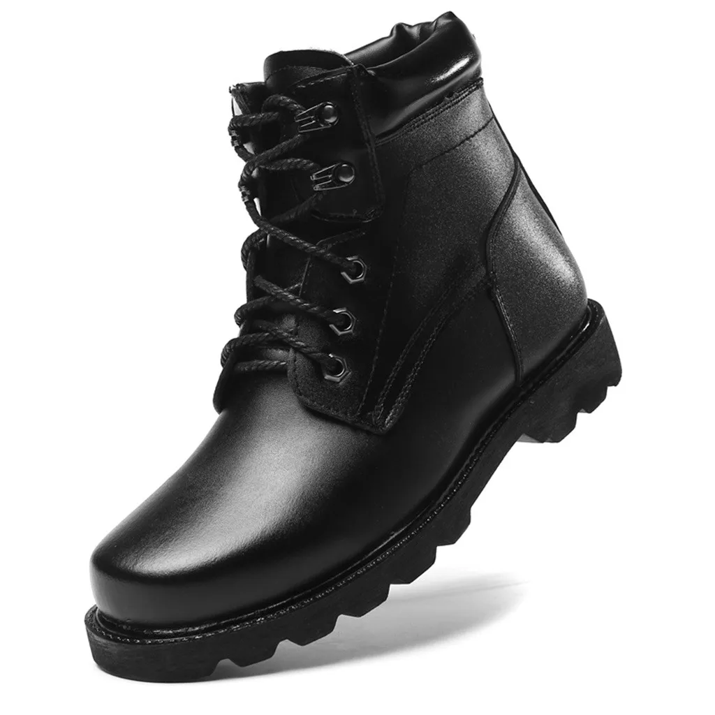 Мужские ботинки в байкерском стиле черные милитари весна 2019 | Обувь