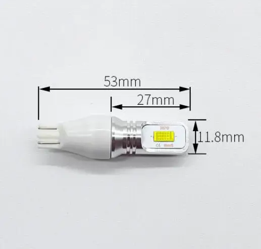 T15 W16W 2x T10 194 W5W CSP чип Led белый/желтый Алюминиевый Чехол лампы DRL Автомобильный интерьер обратный источник светильник - Испускаемый цвет: T15 W16W