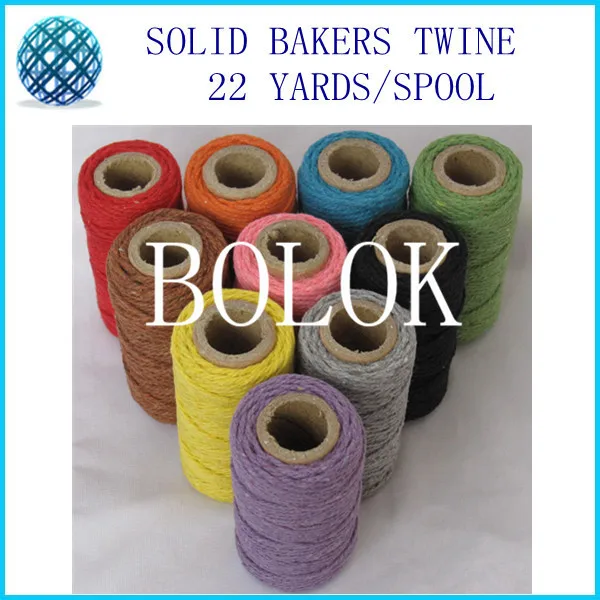 Шпагат однотонный Пекарский 10 цветов 2 шт./лот (22 ярда/катушка) мм 12 слойный шпагат